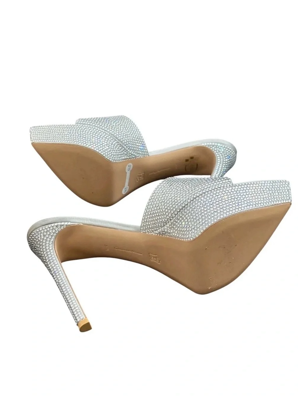 Gianvito Rossi Crystal Platform Sandal.  Size EU 38.5 US 8.5 Comes With COA.